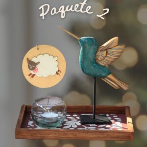 PAQUETE 2: CHAROLA NAVIDAD - Colibrí